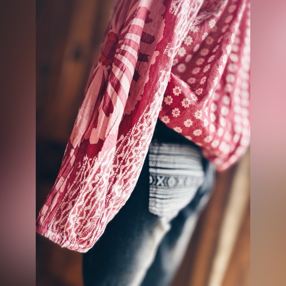 Free People Terra Cotta Peasant Top - Picture 9 of 16